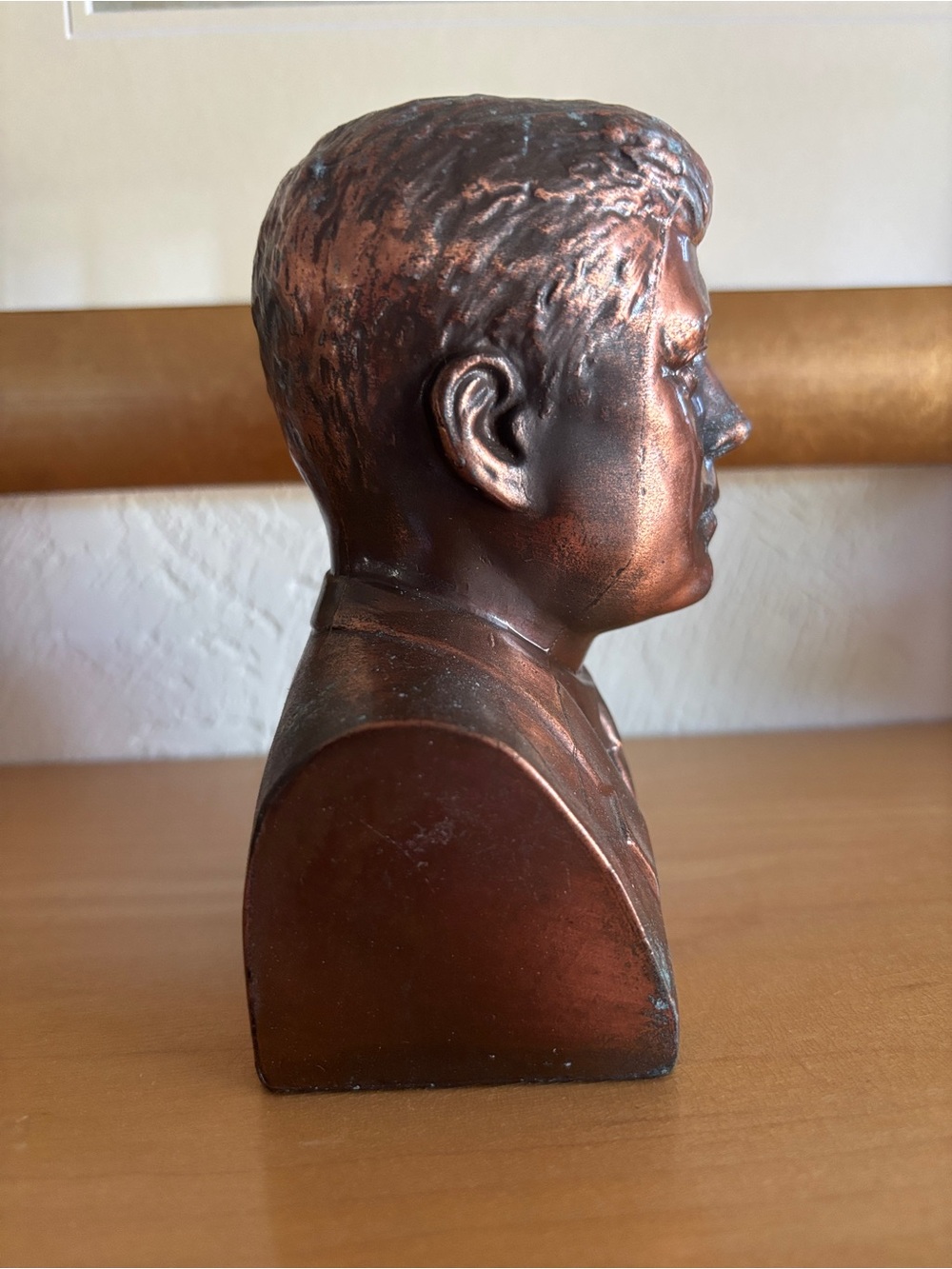 Vintage Coin Bank John F. Kennedy Bust Copper Finish - Collectible Coventry CONN - Picture 5 of 10